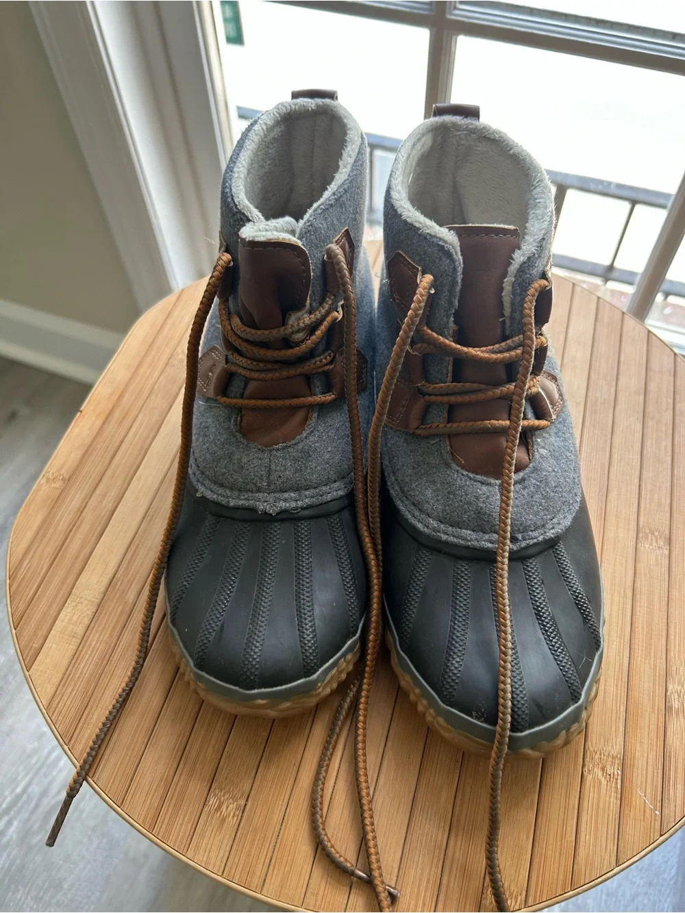 Kids Waterproof Winter Boots - Gray and Brown